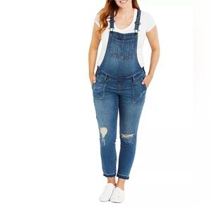 Motherhood Maternity Indigo Blue Maternity Overalls